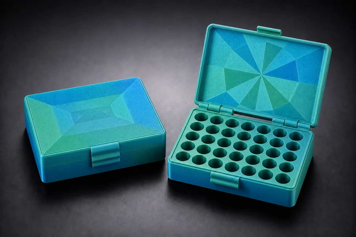 Silk Blue & Green vial organizer