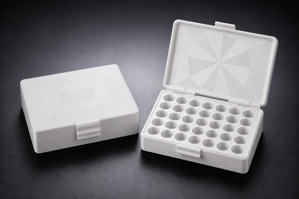 White vial organizer
