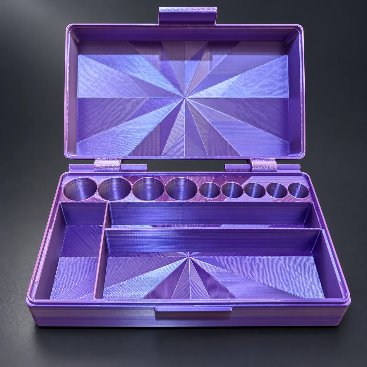 Silk Pink & Purple Combo organizer, open