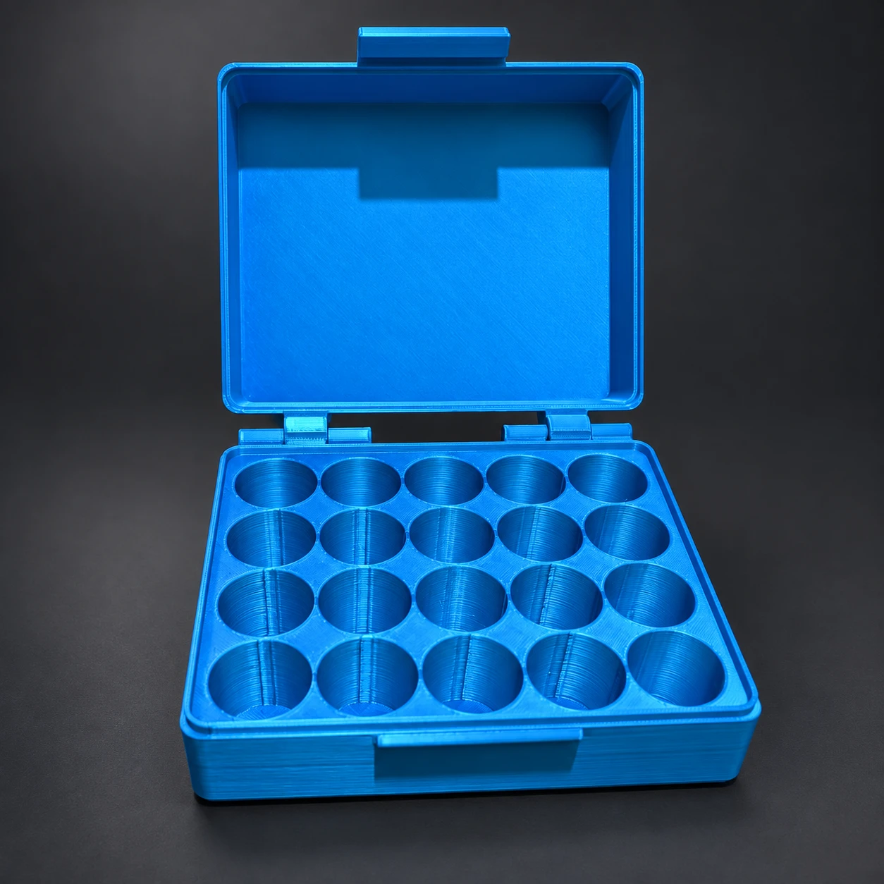 Silk Blue vial organizer, open
